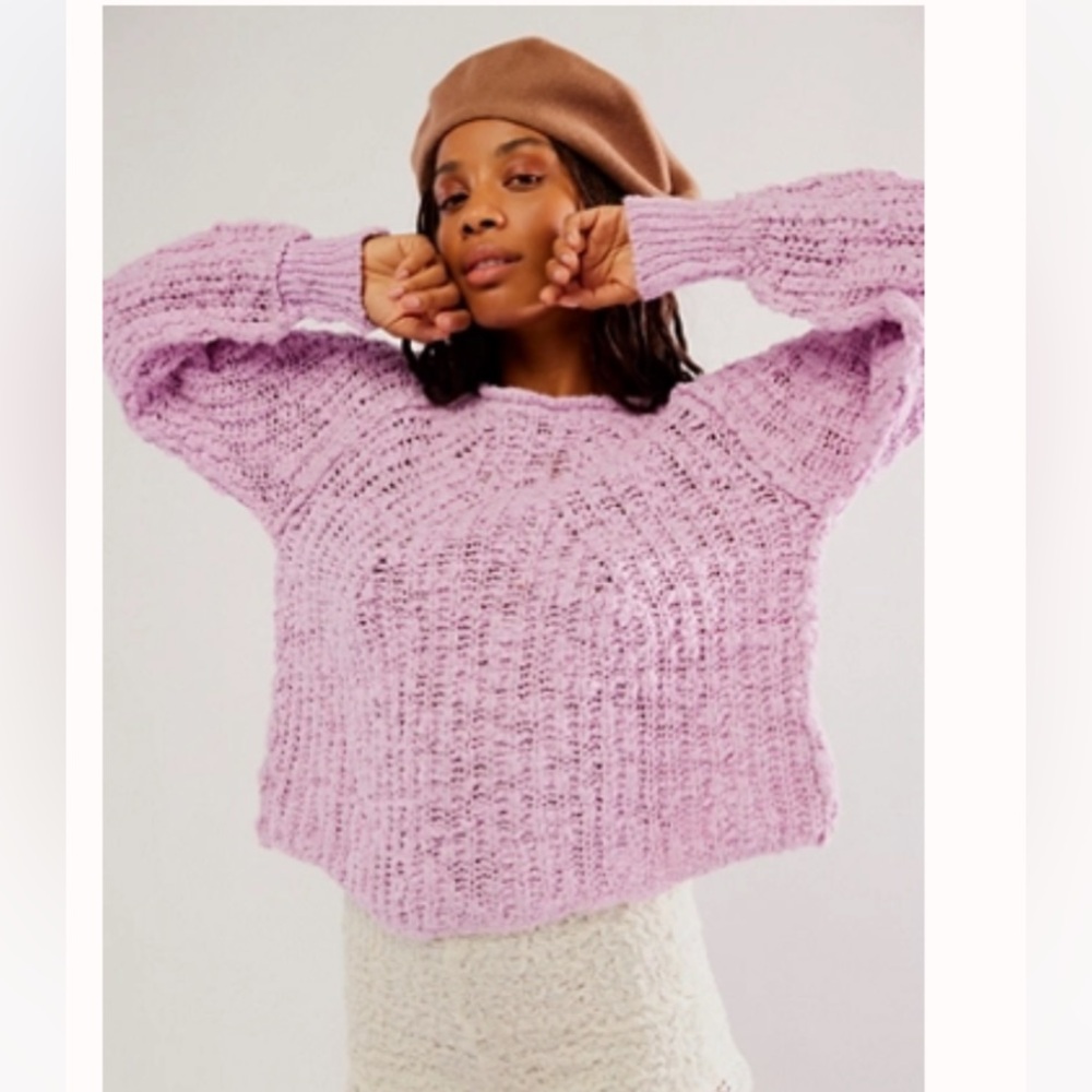 Pink Free People Sweater